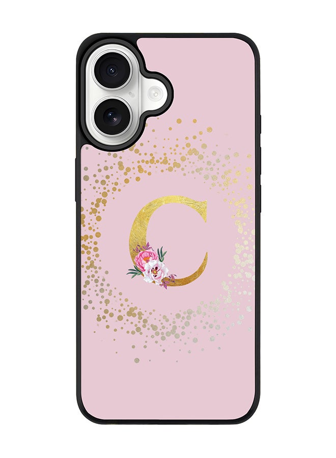 Stylizedd iPhone 17 Case, [Compatible with MagSafe] Slim Magnetic cover Phone Case iPhone 17 -Custom Monogram Floral - C  (Pink ) - Image 1