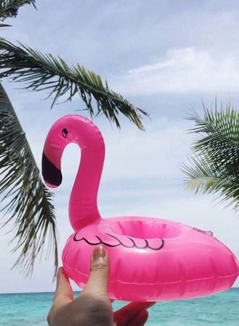 بالون سباحه 2 قطع حامل للاكواب بتصميم فلامينجو لطيف باللون الوردي للحفاظ على المشروبات مناسب للشاطئ و المسابح و مناسبات الصيف - Image 3