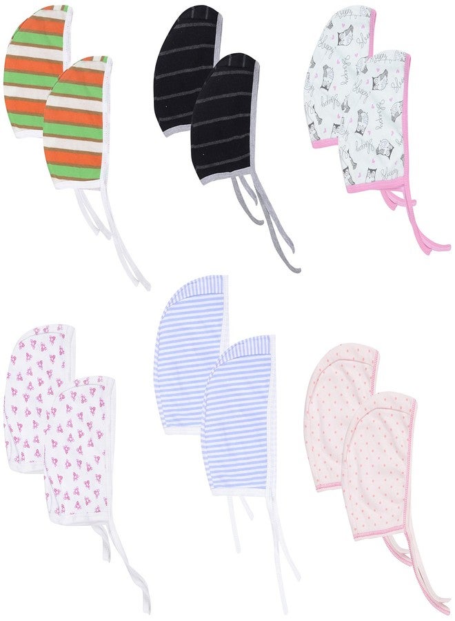 First Kids Step First Step Baby Caps (Set of 6 113- M, Multi-Coloured, 3- 6 months) - Image 1