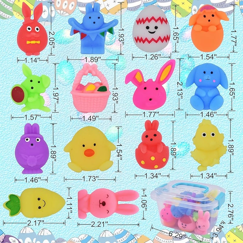24pcs Easter Squishy Toys Easter Basket Stuffers, Easter Squishies Stress Relief Toys Pack for Adults - Image 4