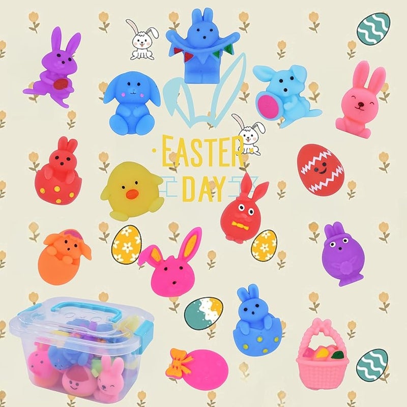 24pcs Easter Squishy Toys Easter Basket Stuffers, Easter Squishies Stress Relief Toys Pack for Adults - Image 3