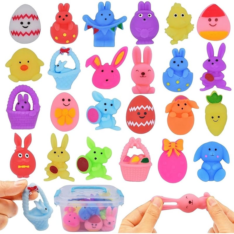 24pcs Easter Squishy Toys Easter Basket Stuffers, Easter Squishies Stress Relief Toys Pack for Adults - Image 1