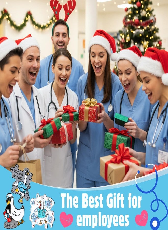 تونديامو مجموعة تونديمو من 24 دبوسًا مرحًا للممرضات، هدايا على شكل أوزة، دبابيس صغيرة مطلية بالمينا، هدايا طبية للممرضات والعاملين في العيادات الطبية، أطباء، معلمين، زملاء، ومساعدين طبيين. - Image 5