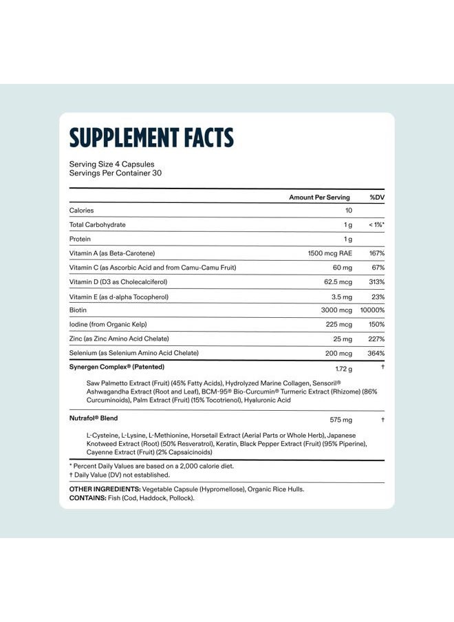 NUTRAFOL - Men's Hair Growth Supplements, Clinically Tested for Visibly Thicker Hair and Scalp Coverage, Dermatologist Recommended - 1 Month Supply, 1 Refill Pouch - Image 1