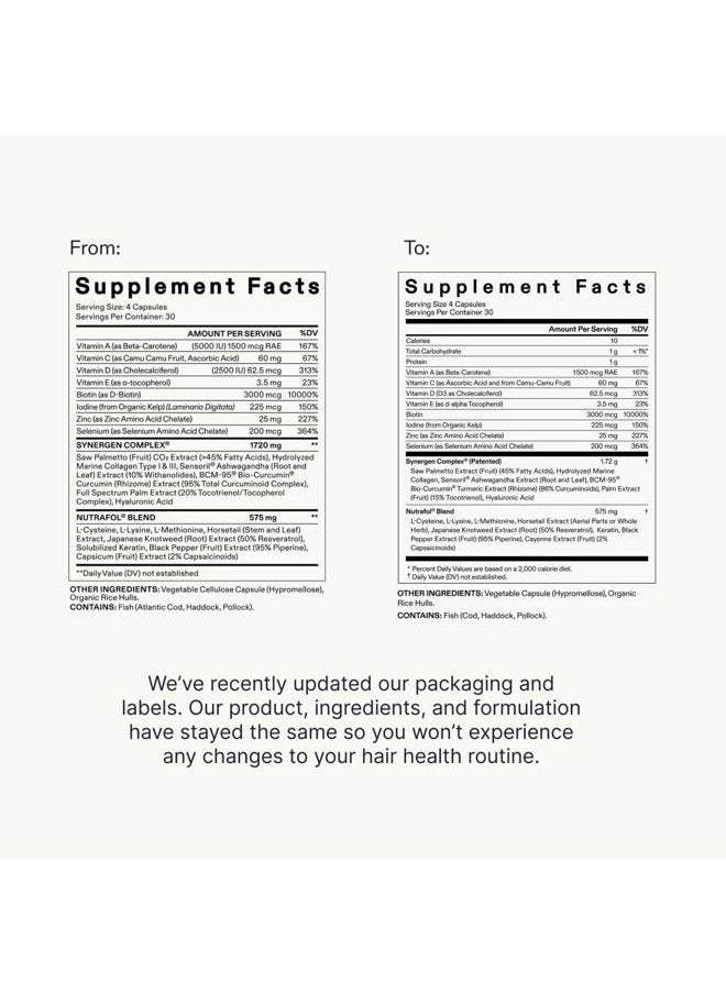 NUTRAFOL - Men's Hair Growth Supplements, Clinically Tested for Visibly Thicker Hair and Scalp Coverage, Dermatologist Recommended - 1 Month Supply, 1 Refill Pouch - Image 1