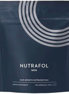 Men's Hair Growth Supplements, Clinically Tested for Visibly Thicker Hair and Scalp Coverage, Dermatologist Recommended - 1 Month Supply, 1 Refill Pouch
