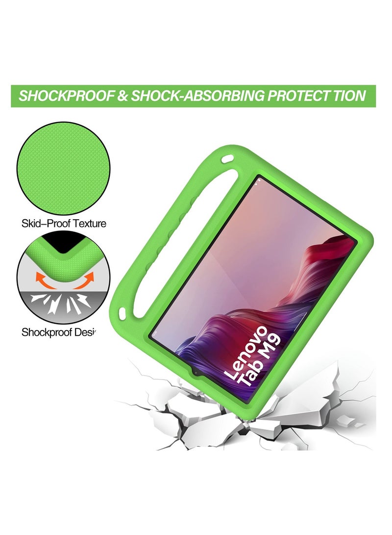 Kids Case Compatible with Lenovo Tab M9 9.0 inch 2023 (TB-310FU/TB-310XU), Light Weight Shock Proof Handle Stand Kids Friendly Protective Cover Case EV A Tablet Case - Image 3