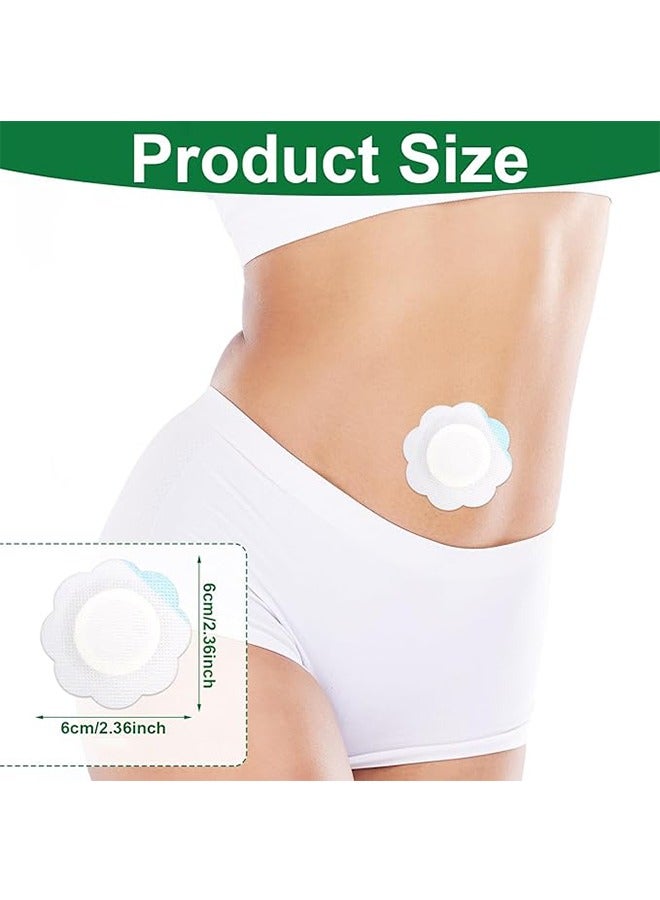 Generic 50 Pcs Castor Oil Pack Wrap for Navel, Self Adhesive Castor Oil Belly Button Wrap Pads, Spunlace Cloth Highly Absorbent Organic Castor Oil Compress Patches No Washing, Oil Not Included  - Image 2