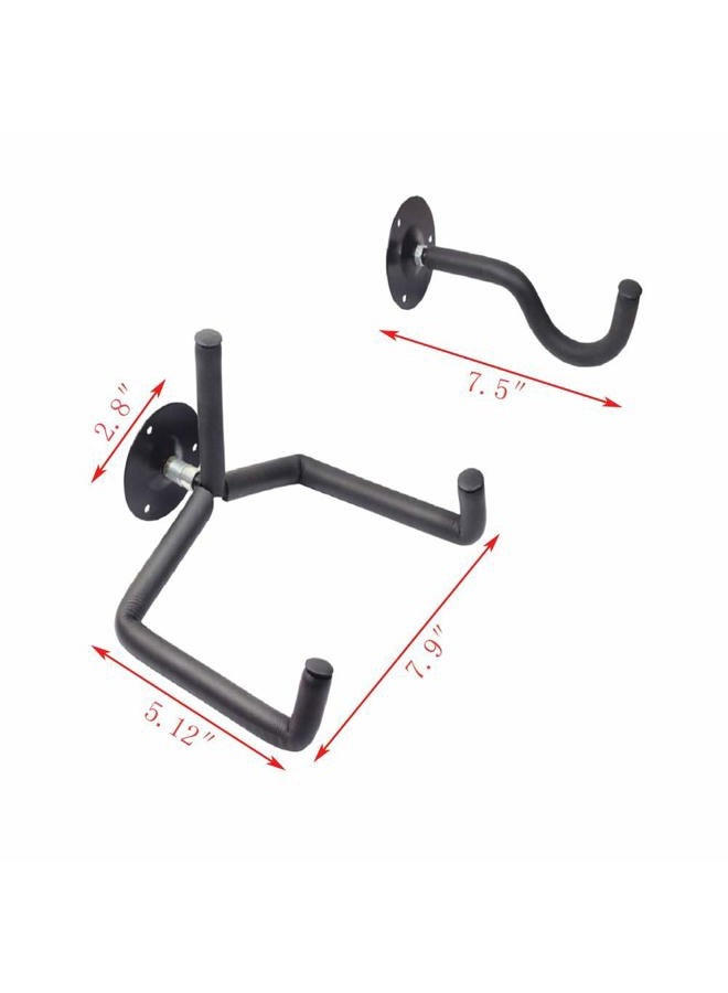 Jashem Guitar Wall Mount Acoustic Electric Classical Guitar, Ukulele, Banjo and Mandolin Wall Hanger Slat Wall Horizontal Guitar Holder Bass Stand Rack Hook (1 Pack) - Image 2