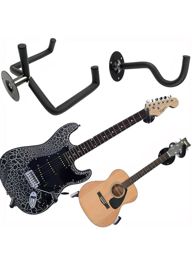 Jashem Guitar Wall Mount Acoustic Electric Classical Guitar, Ukulele, Banjo and Mandolin Wall Hanger Slat Wall Horizontal Guitar Holder Bass Stand Rack Hook (1 Pack) - Image 1