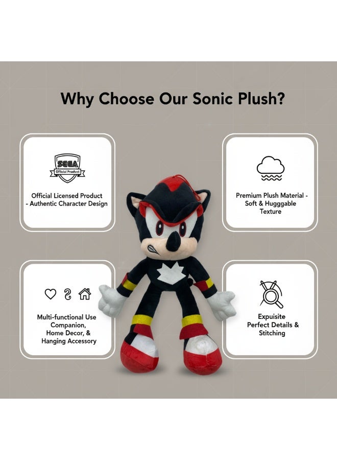 لعبة شادو القنفذ القطيفة مقاس 16 بوصة - دمية محشوة ناعمة للأطفال ومحبي سونيك | قطعة أصلية قابلة للتجميع وهدية مثالية لتزيين غرفة النوم. - Image 5