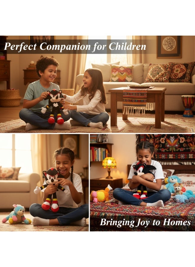 لعبة شادو القنفذ القطيفة مقاس 16 بوصة - دمية محشوة ناعمة للأطفال ومحبي سونيك | قطعة أصلية قابلة للتجميع وهدية مثالية لتزيين غرفة النوم. - Image 4