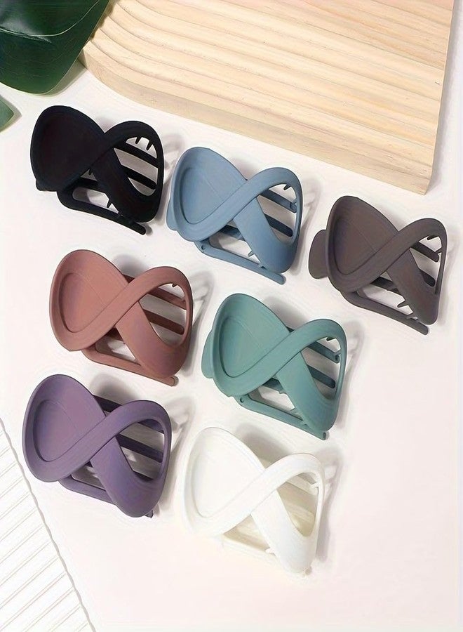 EPARTY مجموعة مشابك شعر إي بارتي متعددة الألوان على شكل الرقم 8، 4 قطع، للنساء والفتيات - إكسسوارات أنيقة للشعر | مشبك غير قابل للانزلاق ذو سطح غير لامع للشعر الكثيف | أدوات تجميل أنيقة للاستخدام اليومي - Image 5