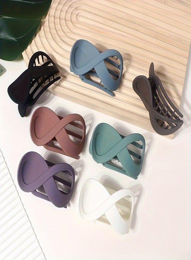 EPARTY مجموعة مشابك شعر إي بارتي متعددة الألوان على شكل الرقم 8، 4 قطع، للنساء والفتيات - إكسسوارات أنيقة للشعر | مشبك غير قابل للانزلاق ذو سطح غير لامع للشعر الكثيف | أدوات تجميل أنيقة للاستخدام اليومي - Image 4