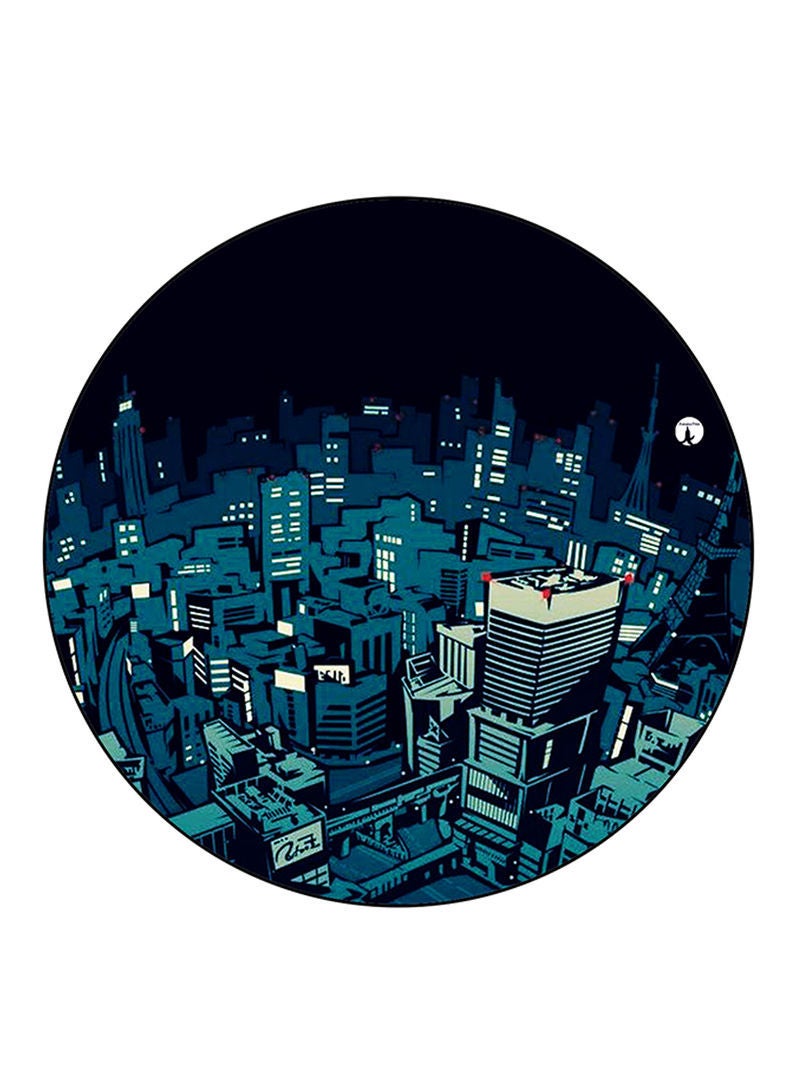 RKN City Printed Mouse Pad Round  Multicolour
