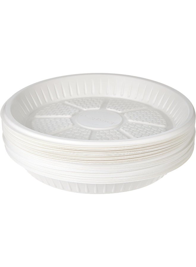 Hotpack صحون بلاستيكية disposable بجودة عالية من هوت باك 9 بوصة 25 قطعة حزمة ثنائية 50 صحن - Image 1