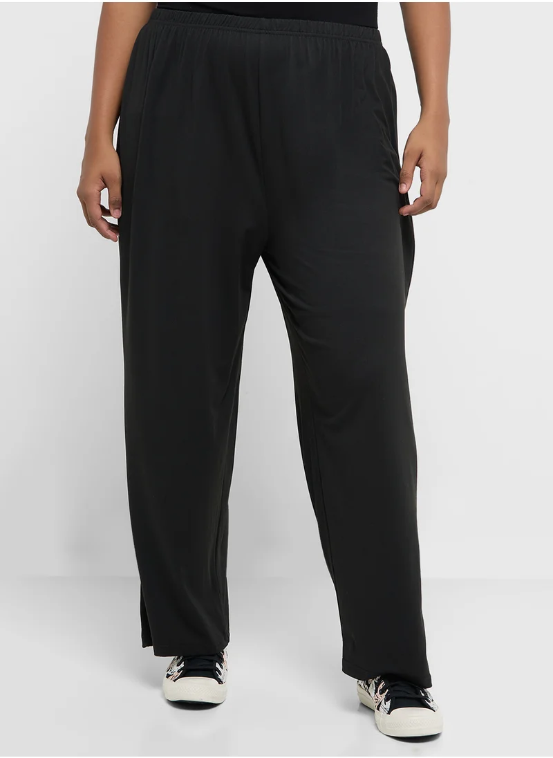 Ginger Plus Ribbed Relaxed Top & Pant Lounge Set