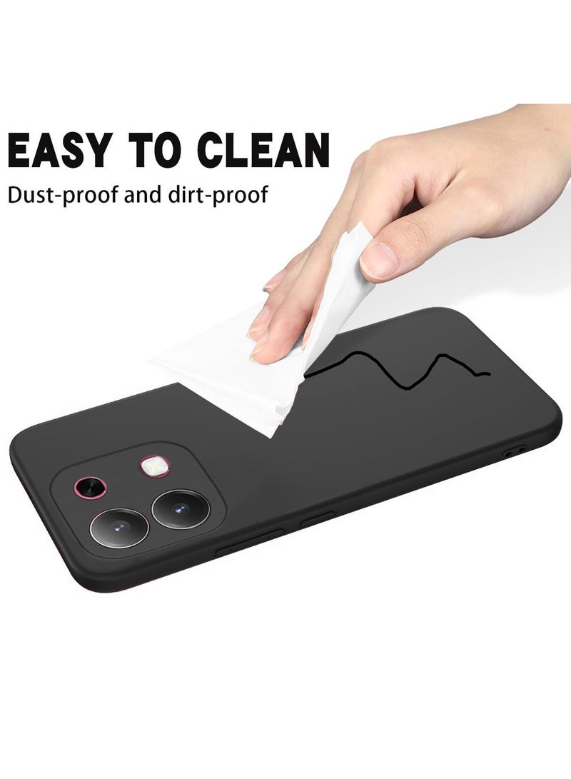 Wtech Oppo A6 Pro 5G 2025 Soft Liquid Silicone Case Cover (MCRPSN) - Black - Image 2