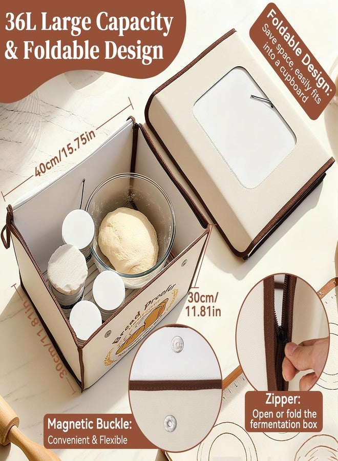 VONATES Folding Bread Proofing Box with Temp Control (50-113℉) & 48H Timer, Sourdough Proofer Box with Stainless Steel Rack, 4 Preset Modes Dough Proofer for Sourdough, Making Bread,Yogurt,Pizza,Kombucha - Image 5