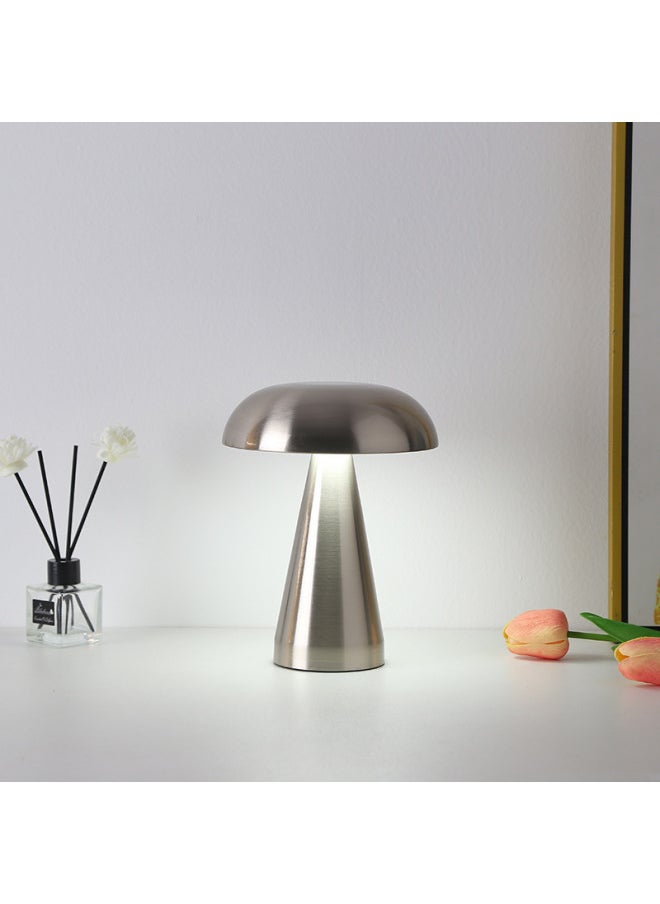 Metal Mushroom Lamp Table Lamp Creative Living Room Atmosphere Lamp USB Charging Touch Bar Night Light Bar Lamp-Light Source Power:5W-Light Color:Type B-gold