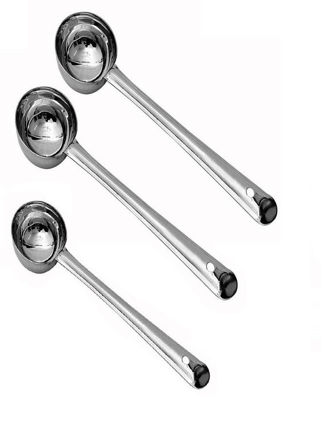 Bartan Star Stainless Steel Standard Size Cooking & Serving Spoons,Karchi,ladle Set of 3 - Image 2