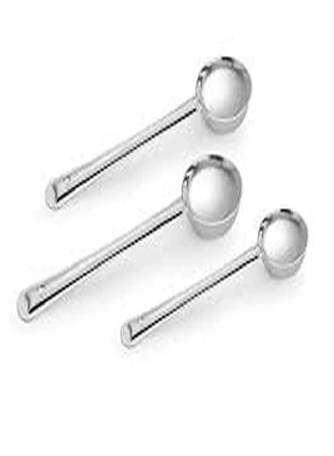 Bartan Star Stainless Steel Standard Size Cooking & Serving Spoons,Karchi,ladle Set of 3 - Image 5