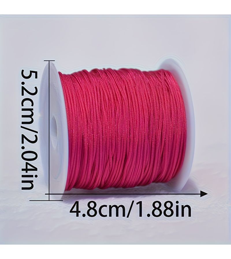 0.031 بوصة من خيط اليشم الأصفر الذهبي بطول 49.21 ياردة لصنع أساور يدوية (DIY) - Image 4