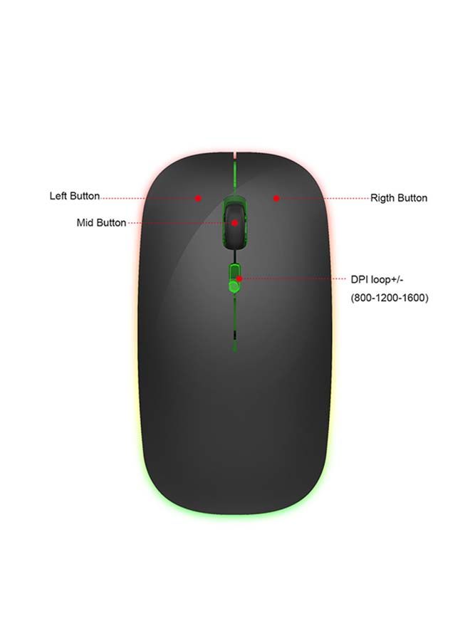 NIBEMINENT Wireless Mouse Black  - Image 3