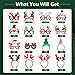 Atonofun Christmas Party Favors 16 Pcs Glittered Headbands and Glasses Frames Set With Assorted Design for Party Supplies Gifts for Adults Kids - Image 4