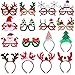 Atonofun Christmas Party Favors 16 Pcs Glittered Headbands and Glasses Frames Set With Assorted Design for Party Supplies Gifts for Adults Kids - Image 2
