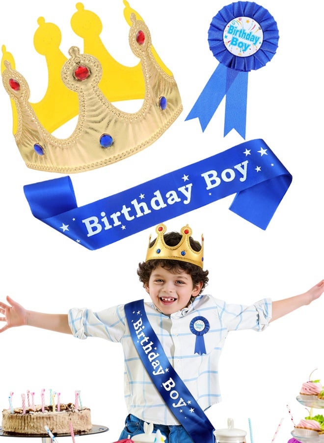 3 قطع مجموعة إكسسوارات حفلة عيد الميلاد تاج الملك وشارة عيد الميلاد ودبابيس أزرار عيد الميلاد للأولاد ملابس عيد الميلاد حفلات منزلية احتفالات الفنادق تجمعات العيد زينة حفلات عيد الميلاد - Image 1