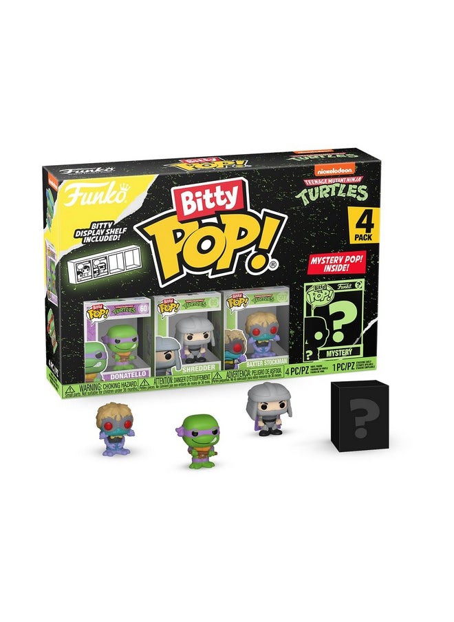 Funko Funko Bitty Pop Teenage Mutant Ninja Turtles (TMNT) - Donatello 4PK - Leonardo, Michelangelo, April O’Neil and A Surprise Mystery Mini Figure - 0.9 Inch (2.2 Cm) Collectable - Gift Idea  - Image 1