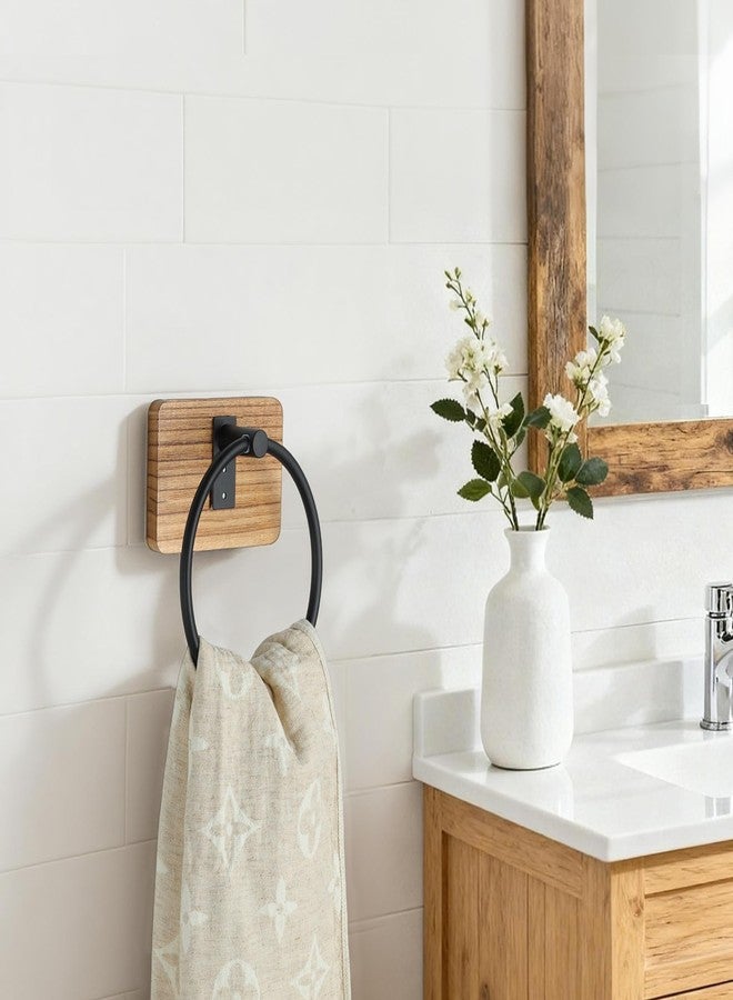 صن تك حامل مناشف ريفي يُثبّت على الحائط للحمام، حامل مناشف بتصميم ريفي، حامل مناشف يدوي بديكور ريفي، علاقة مناشف حمام بخشب بني دافئ للمطبخ، إكسسوارات حمام - Image 3