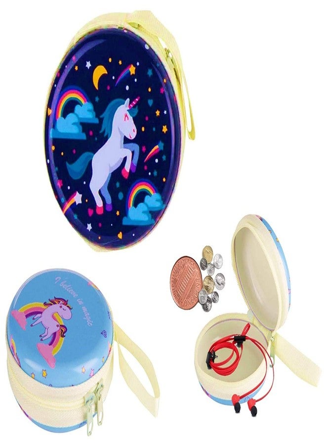 JOUET Unicorn Stationery Set - Pencil Case, Glitter Pen, Eraser, Lipstick Pen, Metal Tin Case Pouch, Multi Colour Unicorn Blue- (Pack of 5- Multicolor) - Image 3