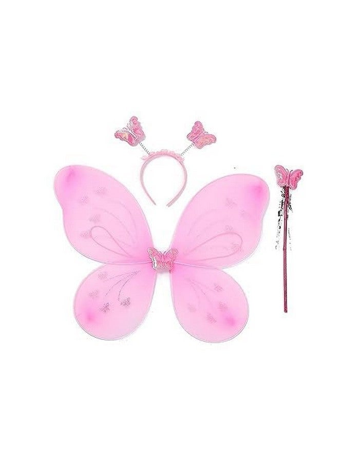 ايه كاي انوليهك زي أجنحة الفراشة الخيالية من الساتان من AK ANOLIHK لطفلة (جناحان ورديان من قطعتين) - Image 3