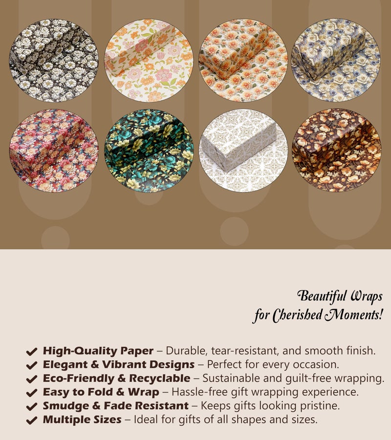 KOSY ورق تغليف هدايا KOSY | ورق تعبئة هدايا بتصميم | 75 × 50 سم عبوة من 200 ورقة | الأفضل لتزيين المنزل، عيد الميلاد، الزفاف، الذكرى السنوية، عيد الميلاد والمناسبات الاحتفالية - Image 3