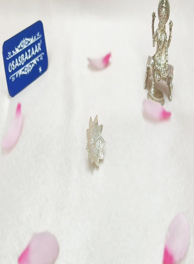 Osasbazaar Silver Lotus Flowers for Puja, Temple at Home, Workplace and Gifting - 99% Pure Silver (1) - Image 2