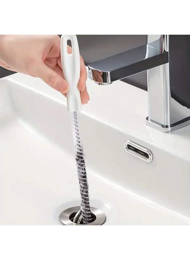 فرشاة تصريف حوض المطبخ من النايلون والفولاذ المقاوم للصدأ - قابلة للثني لمكافحة انسداد الشعر والفضلات - Image 4