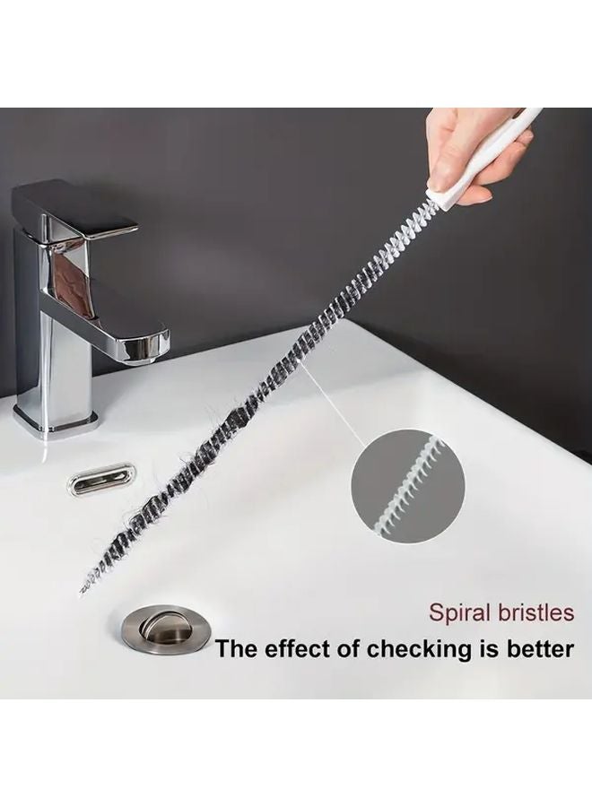 فرشاة تصريف حوض المطبخ من النايلون والفولاذ المقاوم للصدأ - قابلة للثني لمكافحة انسداد الشعر والفضلات - Image 3