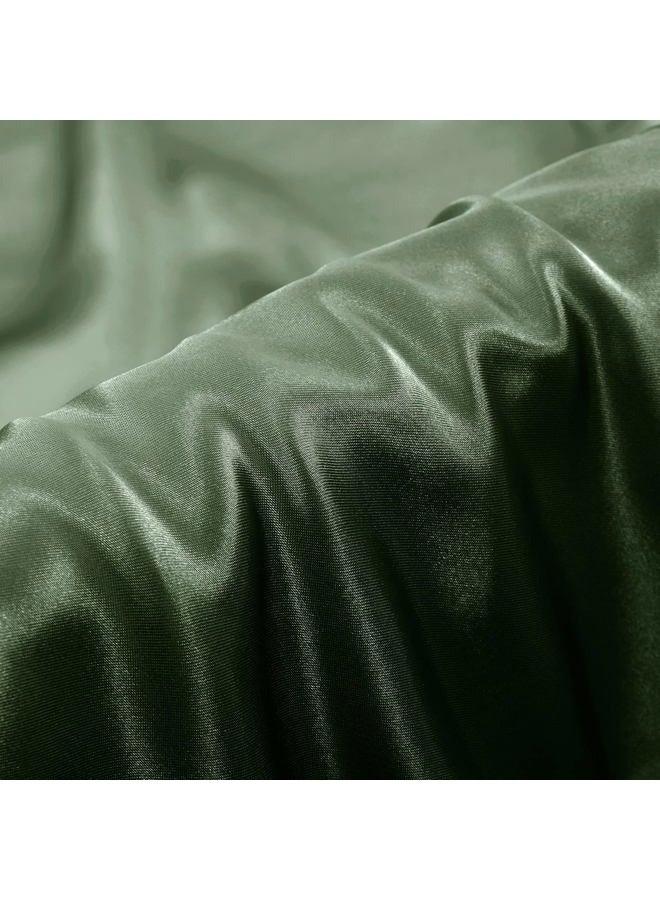 Aormenzy Satin Pillow Cases for Women Standard Size Set of 2, Woodland Green Satin Pillowcase for Hair with Envelope Closure Silky Pillow Covers Wrinkle, Fade Resistant (20x26 Inches) - Image 2