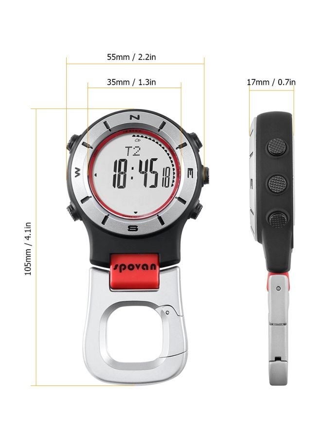 NIBEMINENT LED Lifestyle Smart Watch 19.50x2.80x10cm Silver/Black/Red - Image 4