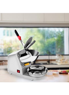 Portible Portible Snow Cone Machine 380w Shaved Ice Machine 3 Blades Ice Shaver 280lbshr Electric Ice Crusher Prevent Splash Snow Cone Maker for Home and Commercial with Ice Pick  - Image 3