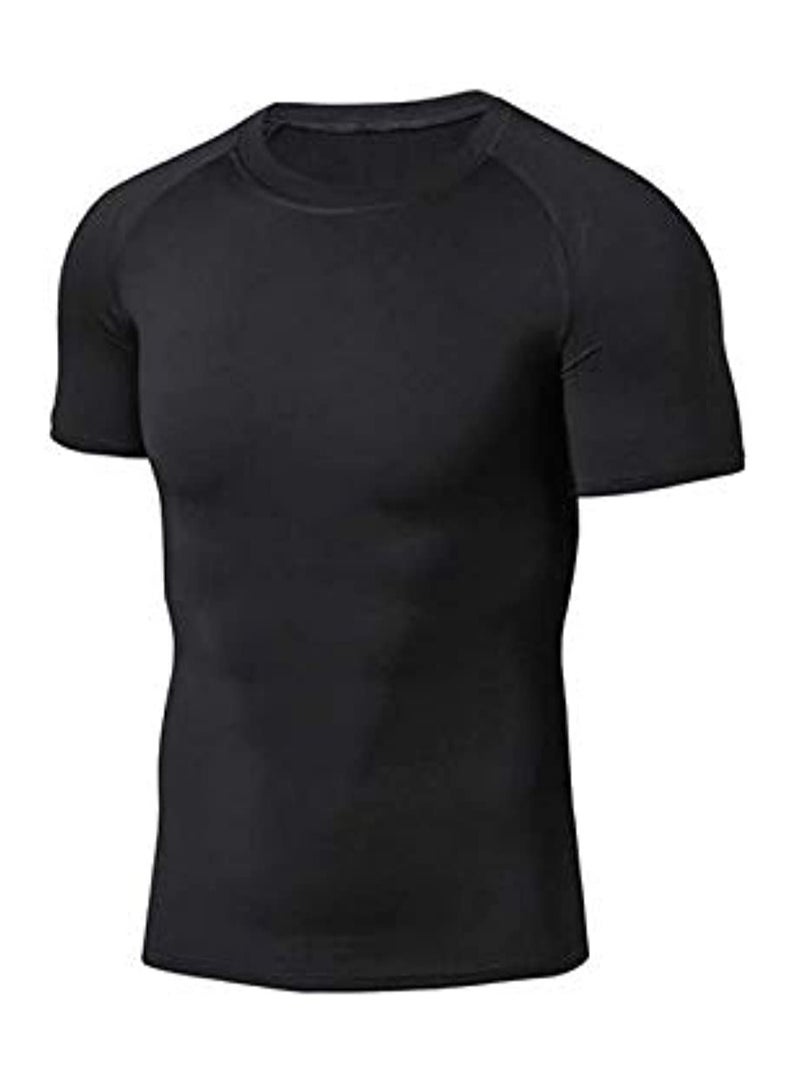 VIUAUAX Men's Compression Shirt Slimming Short Sleeve Baselayer Body Shaper Workout T-Shirt Cool Dry Shapewear Undershirt，Compression Shirt for Men Slimming Undershirt Body Shaper Tank top Shapewear Vest  - Image 2