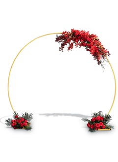 VUCATIN 9.5FT Round Metal Arch Bracket Circle Stand Frame Floral Frame Background Decoration for Wedding Ceremony Birthday Party Anniversary Festival Decoration  - Image 1