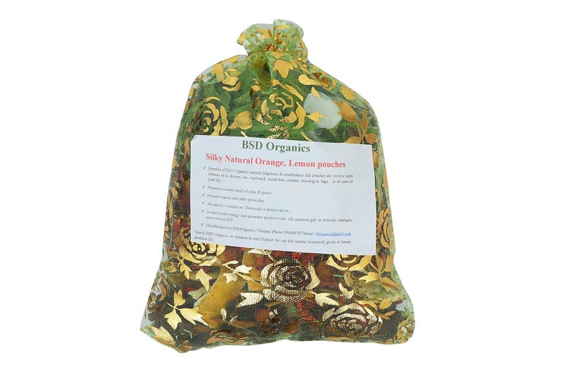 BSD Organics Bsd Organics Silky Natural Orange Lemon Flowers Spices Fragrance Potpourri Decorated Pouch 1 Bag  - Image 1