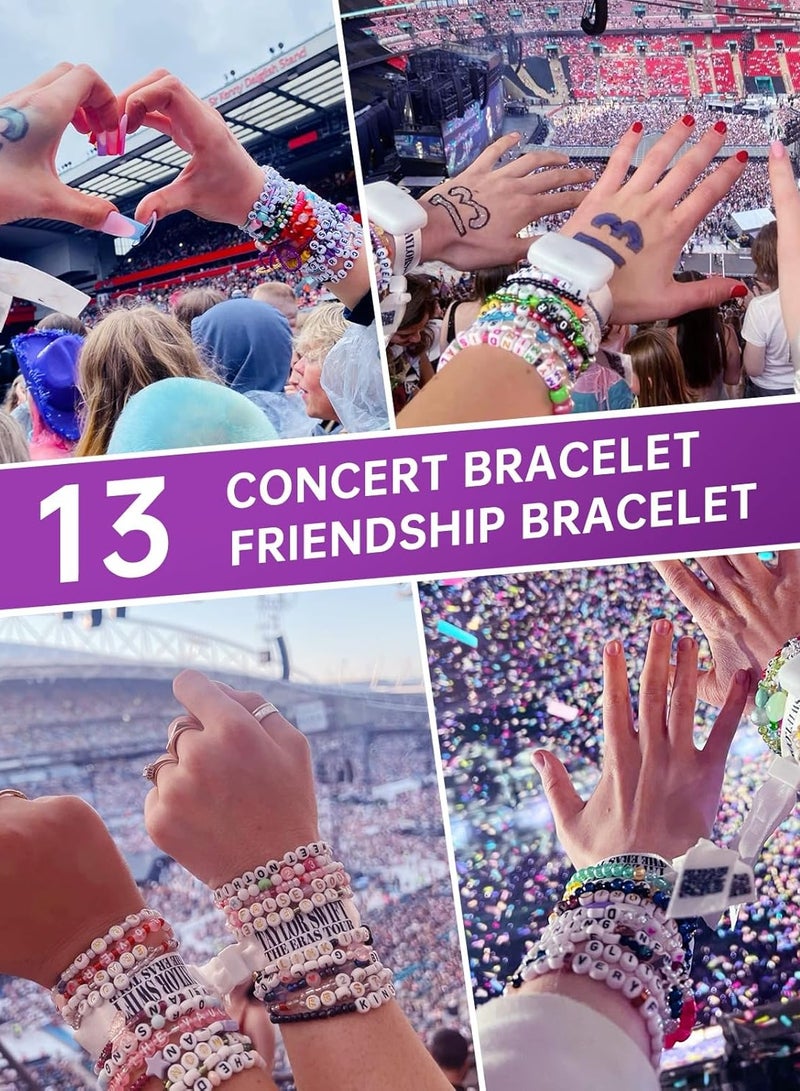 Capstro 1600PCS Letter Beads Kit – 6 Styles Alphabet Beads with Numbers, Smile & Heart Beads + 10M Elastic Cord – DIY Name Bracelets & Jewelry Making for Kids, Teens, Adults - Image 3