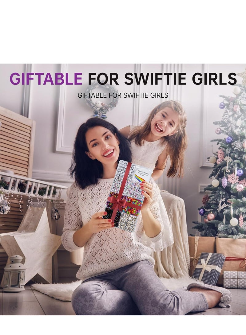 Capstro 1600PCS Letter Beads Kit – 6 Styles Alphabet Beads with Numbers, Smile & Heart Beads + 10M Elastic Cord – DIY Name Bracelets & Jewelry Making for Kids, Teens, Adults - Image 4