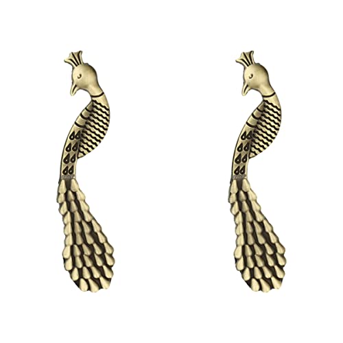FAST Cp16 Brass Antique Peacock Cabinet Handles For Door Pull By Handle (4 Inch 2Pcs), Pull Handle - Image 1