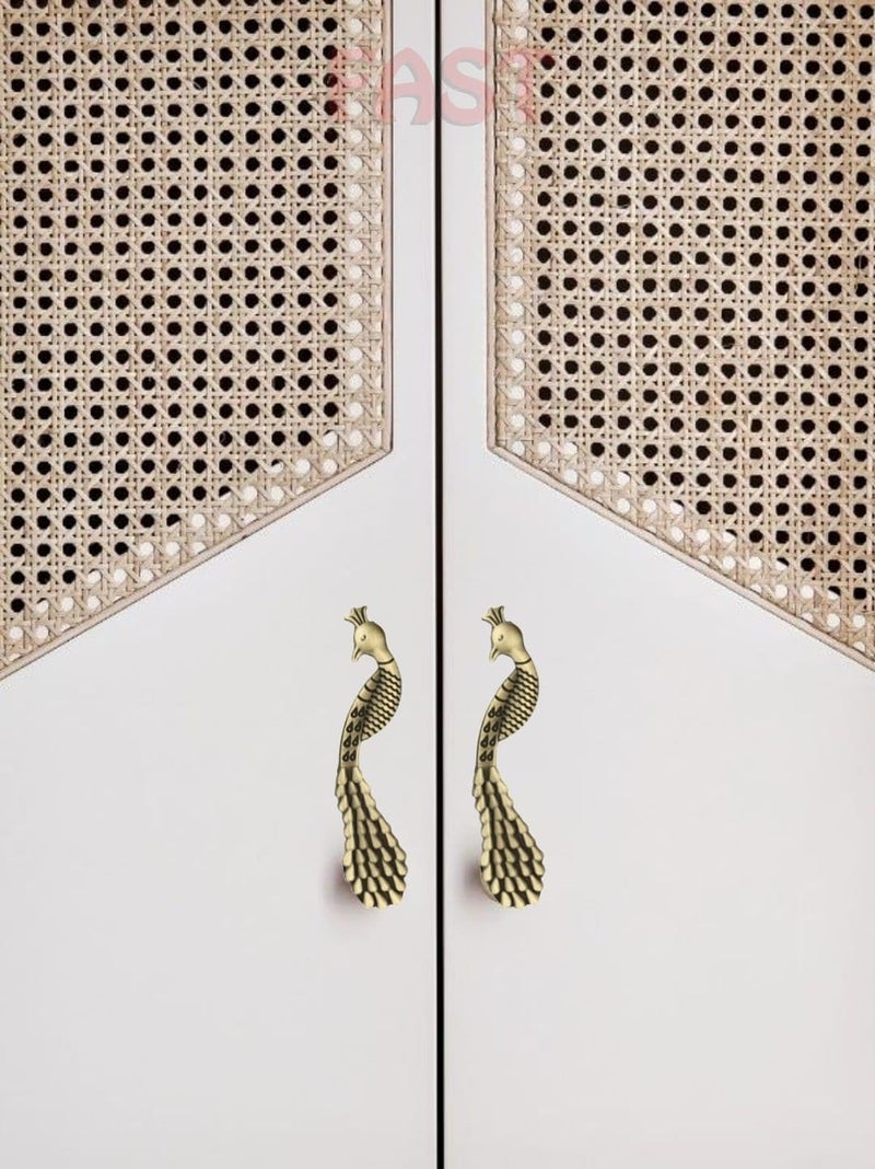 FAST Cp16 Brass Antique Peacock Cabinet Handles For Door Pull By Handle (4 Inch 2Pcs), Pull Handle - Image 4