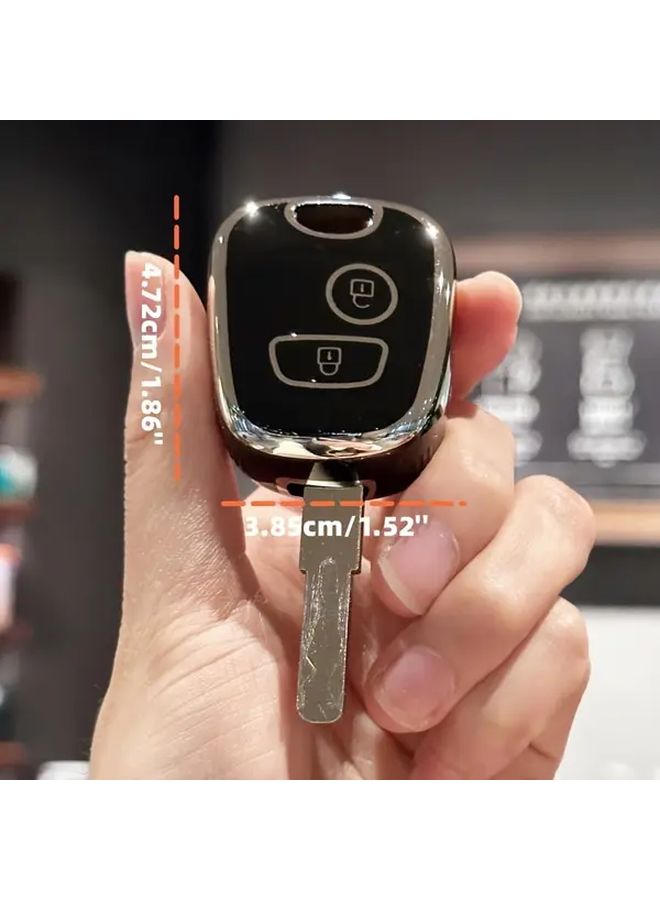 غطاء حماية لجهاز التحكم عن بعد من مادة TPU الأبيض، متوافق مع سيارات C1، C4، 106، 107، 206، 207، 306، 307، 406، 407 - Image 2